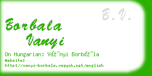 borbala vanyi business card